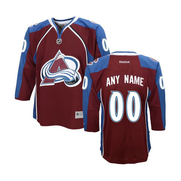 Youth Colorado Avalanche Reebok Maroon Home Premier Custom NHL Jersey->customized nhl jersey->Custom Jersey